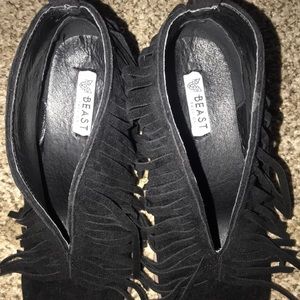 Fringe booties by beast NWOT